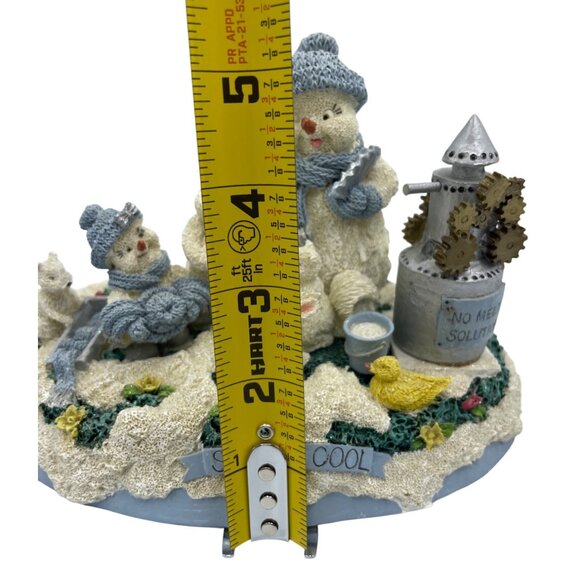 Snowman Family Figurine By Encore Group 1999 "Stayin Cool" Winter Scene Decor - Picture 9 of 16
